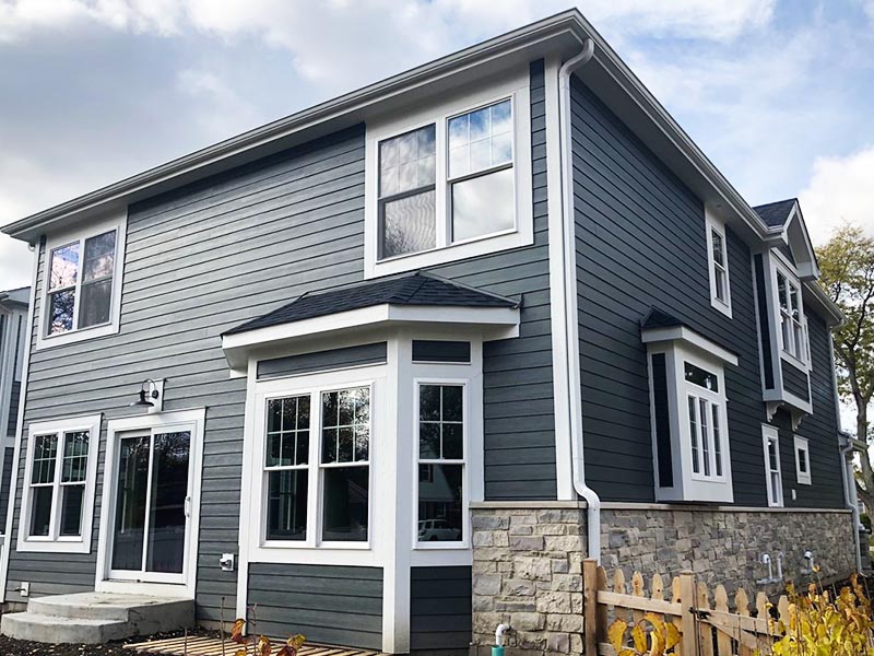 Modern home with polymer siding installation in New Jersey
