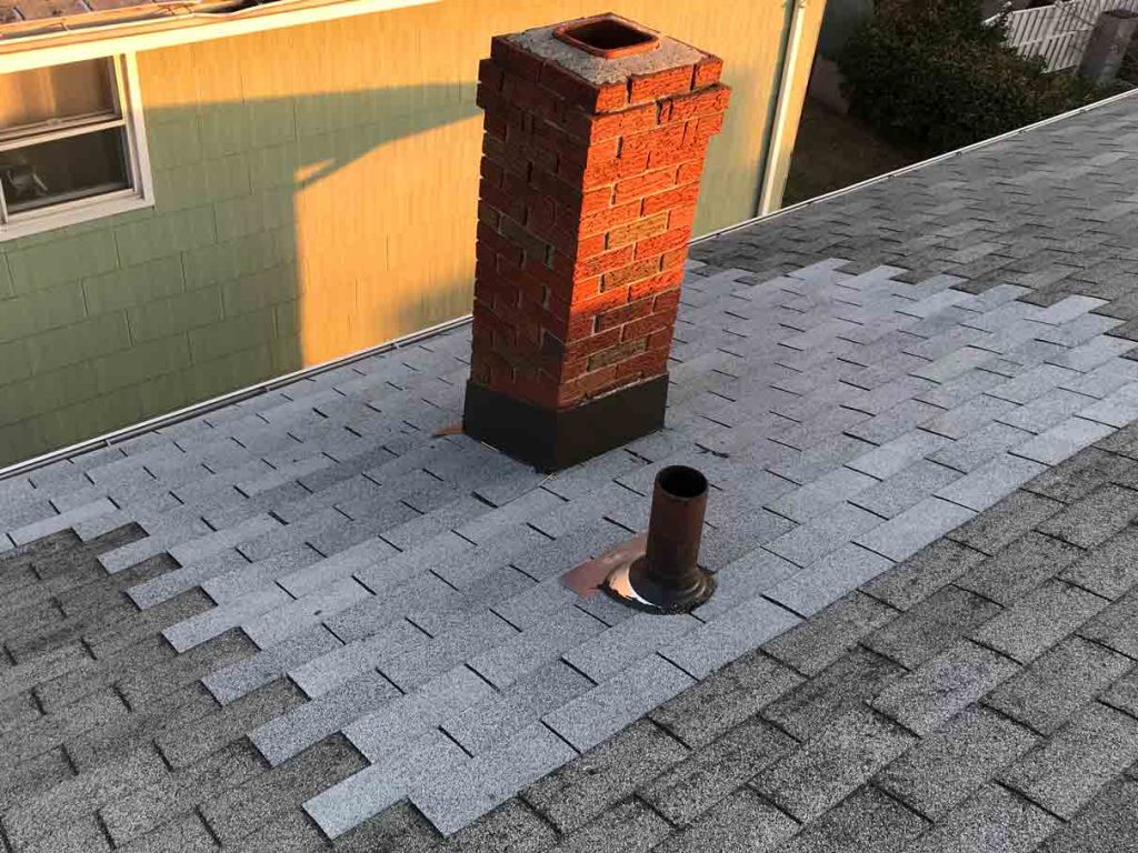 Flashing repair in Allendale Borough New Jersey on residential roof