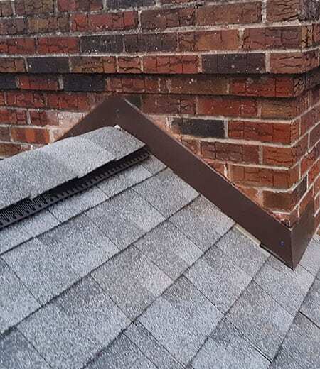 Roof flashing repair on residential home in New Jersey